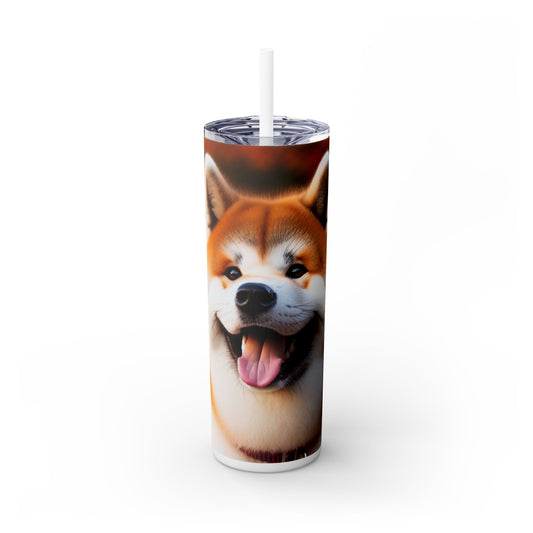 Japanese Akitainu Tumbler with Straw, 20oz