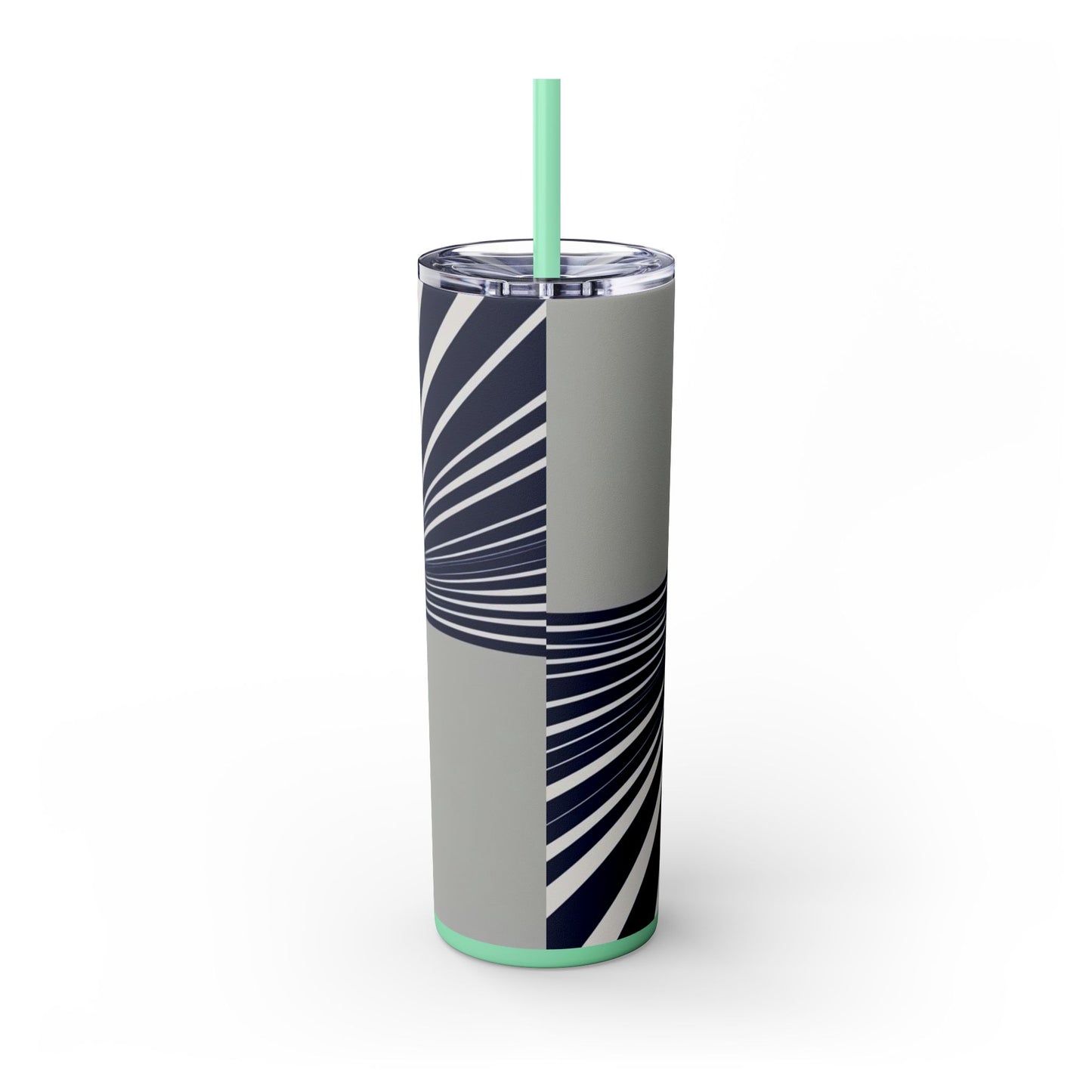Optical Illusion Skinny Tumbler with Straw, 20oz