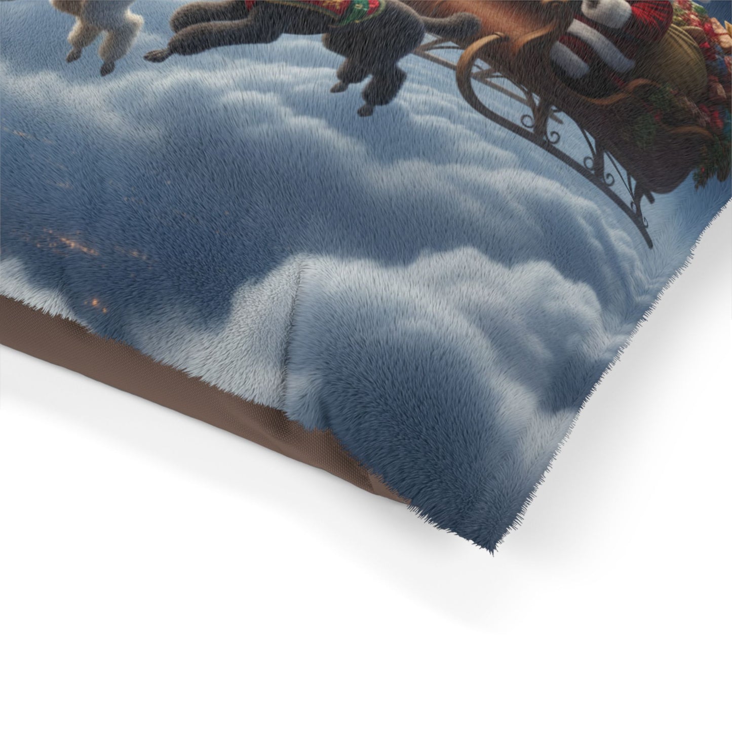 Santa's Poodle Powered Sleigh Pet Bed