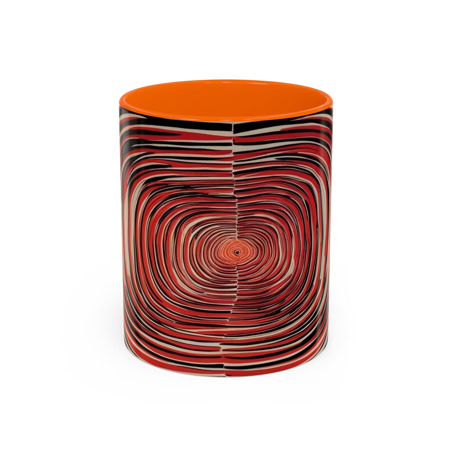 Optical Illusion Accent Mug – Ceramic Coffee Cup