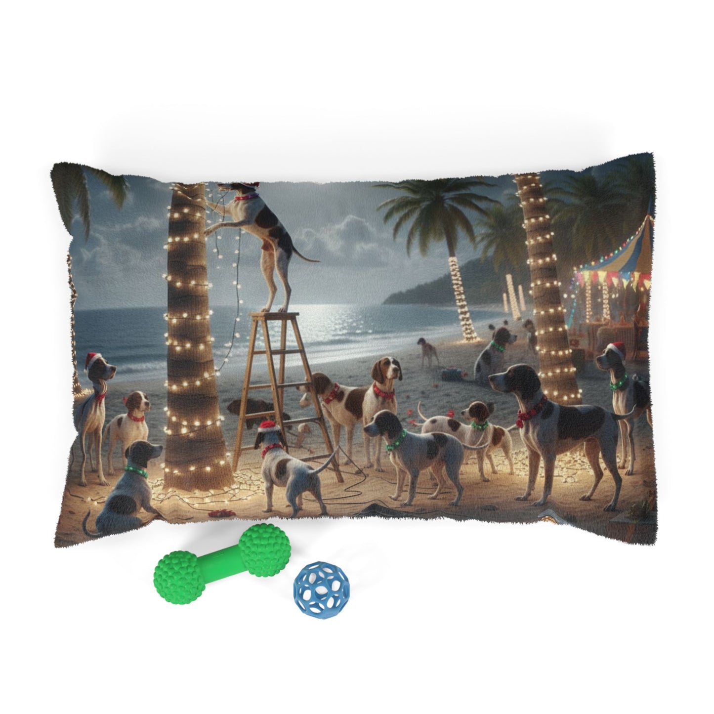 Coastal Holiday Decorating Party Pet Bed