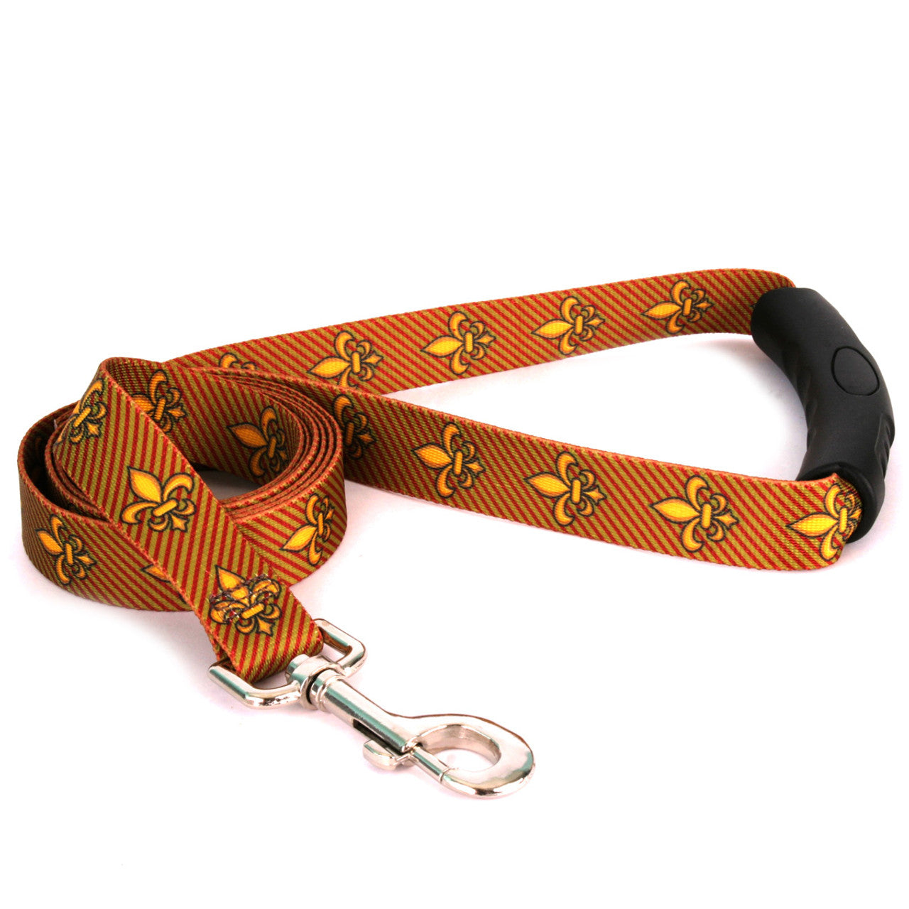 Laisse pour chien Fleur de Lys dorée