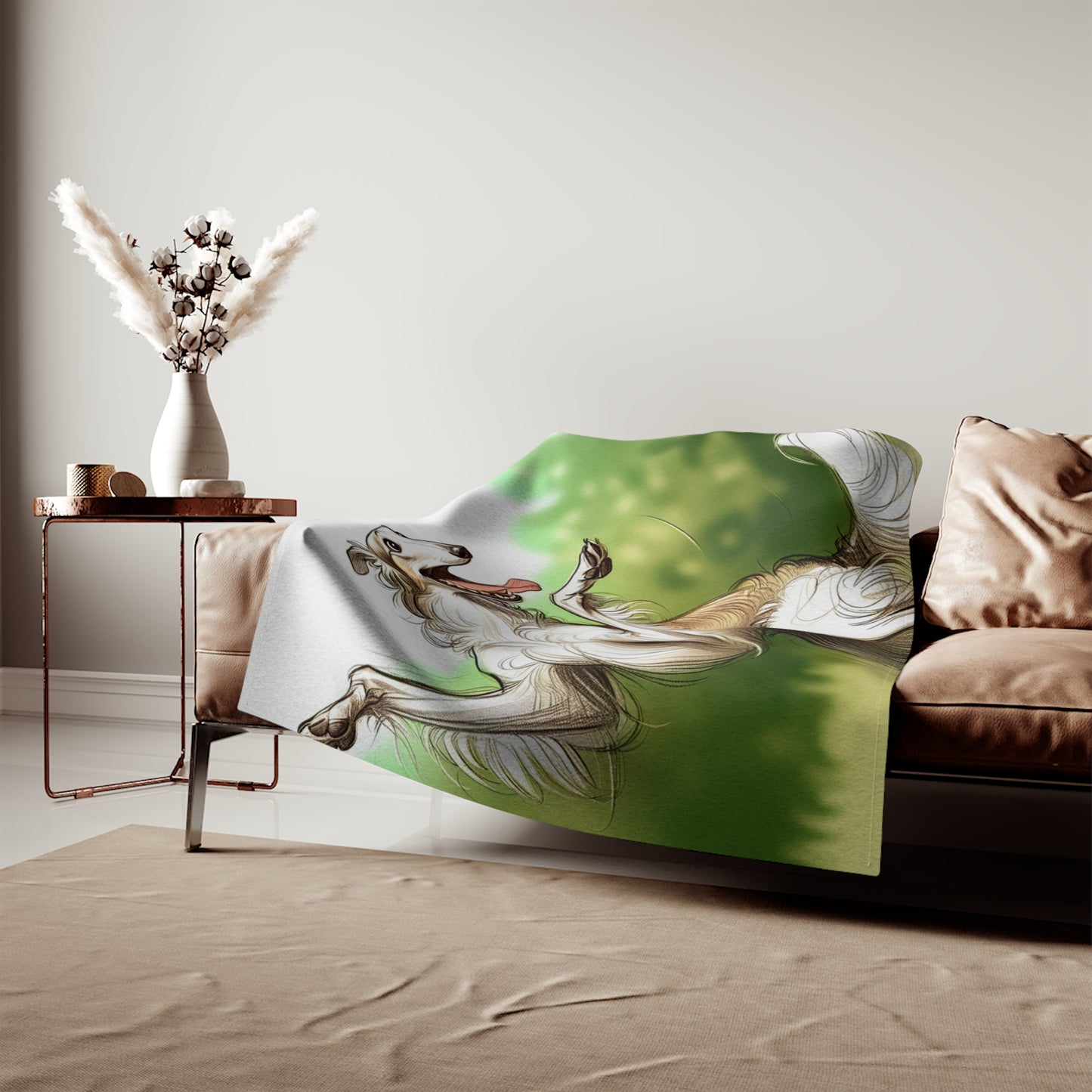 Borzoi Sweatshirt Blanket