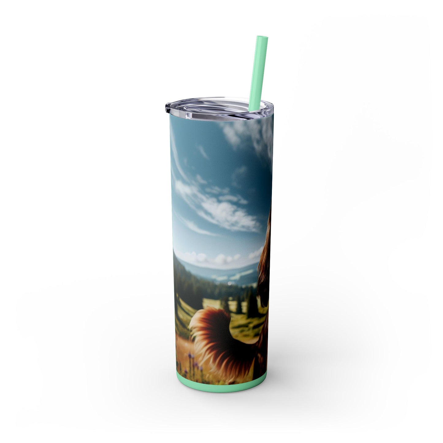 Skinny Tumbler with Straw – 20 oz Stainless Steel Cup