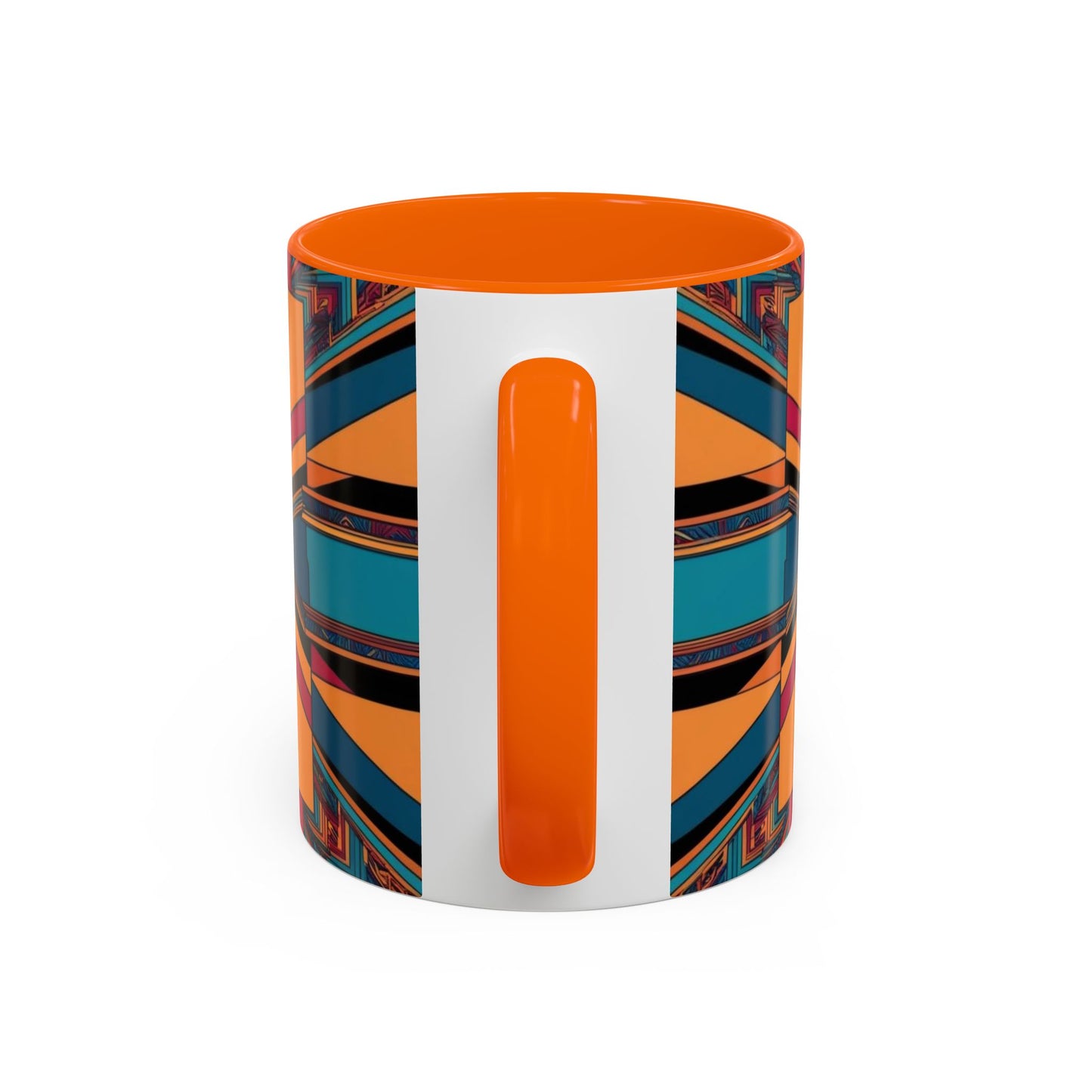 Optical Illusion Accent Mug – Ceramic Coffee Cup