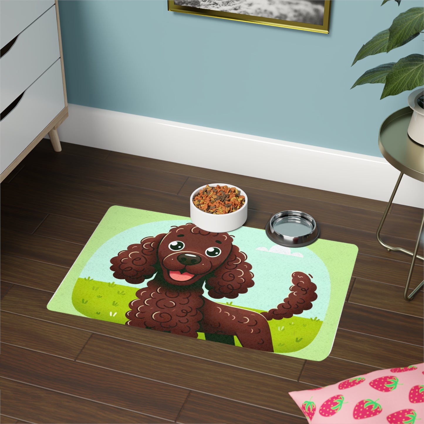 Pet Food Mat (12x18) - Irish Water Spaniel