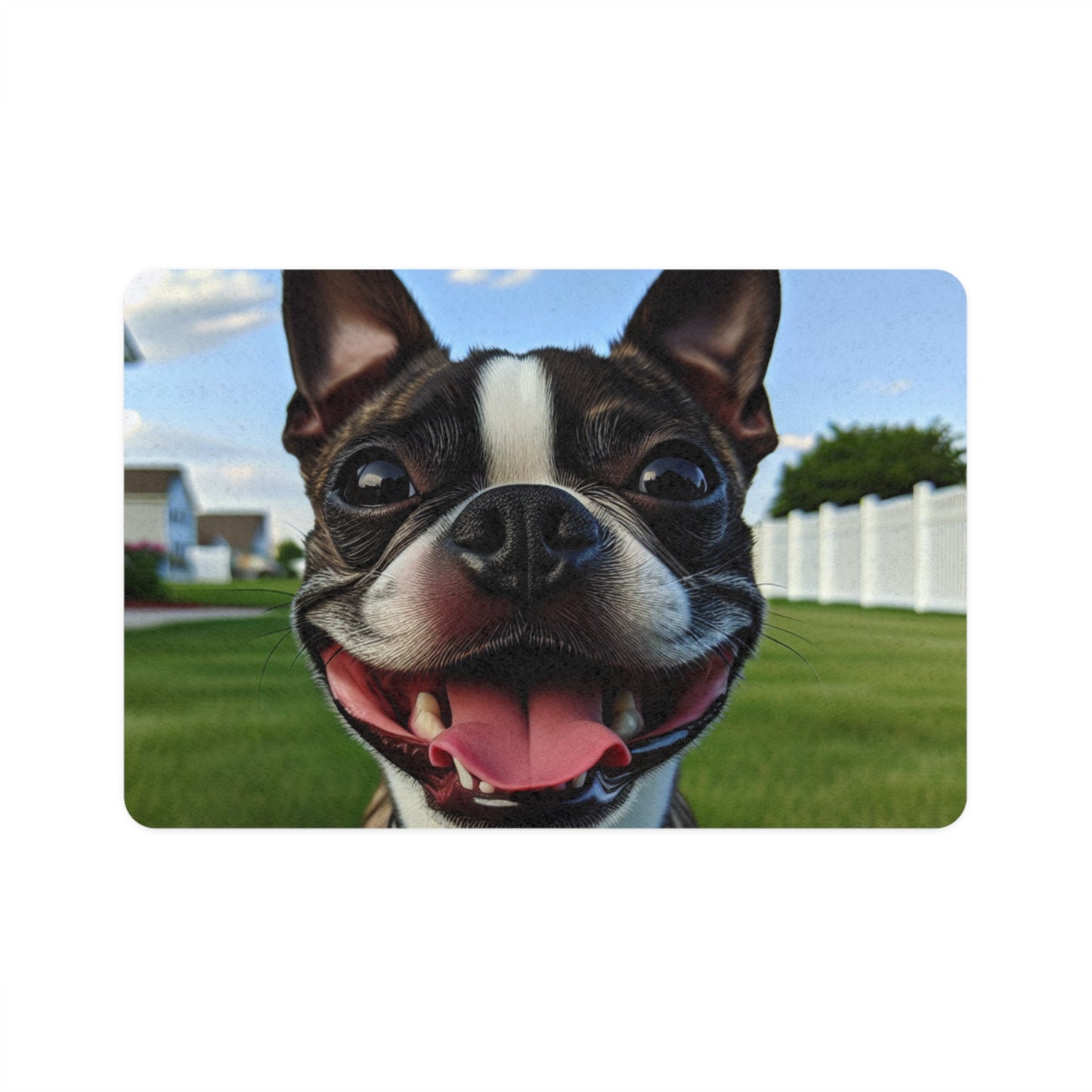 Pet Food Mat (12x18) - Boston Terrier