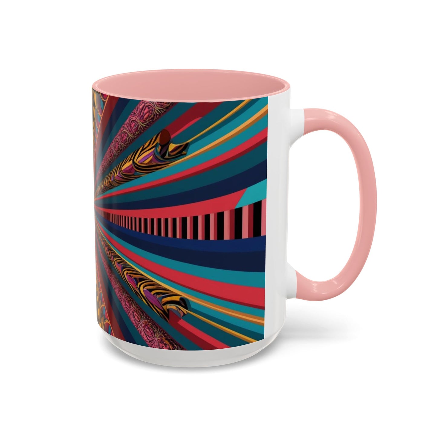 Optical Illusion Accent Mug – Ceramic Coffee Cup