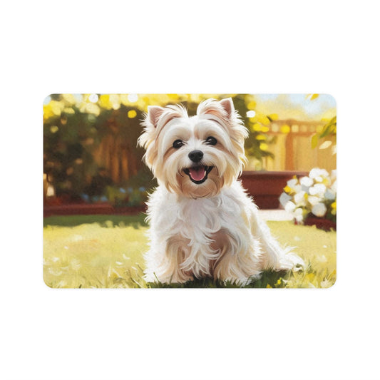 Pet Food Mat (12x18) - Maltese