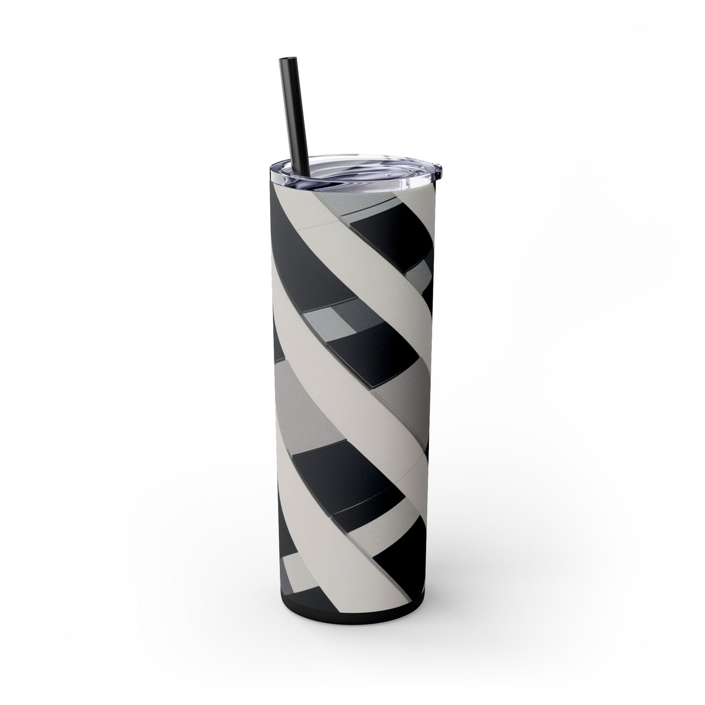 Optical Illusion Skinny Tumbler with Straw, 20oz