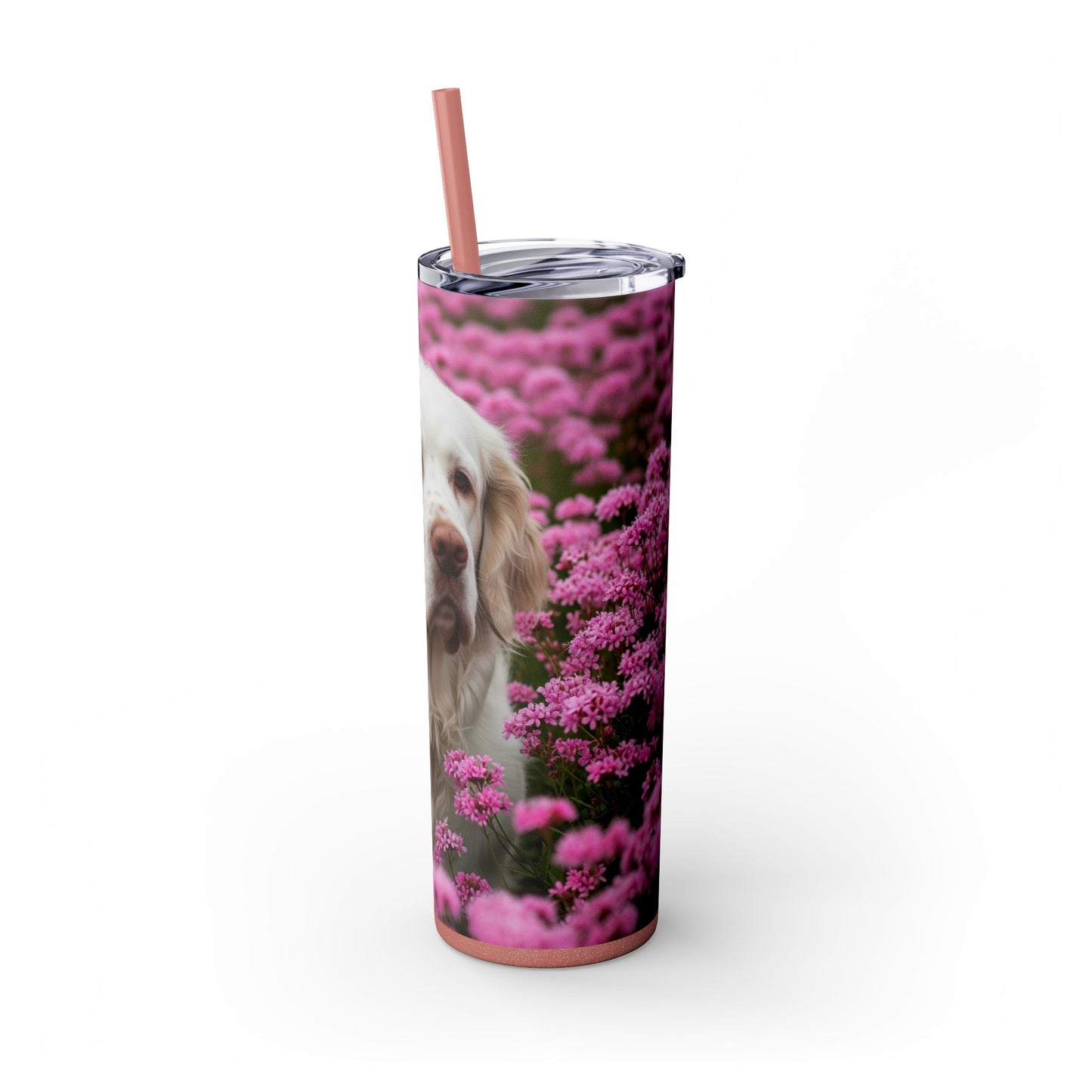 Gobelet isotherme Clumber Spaniel avec paille, 590 ml
