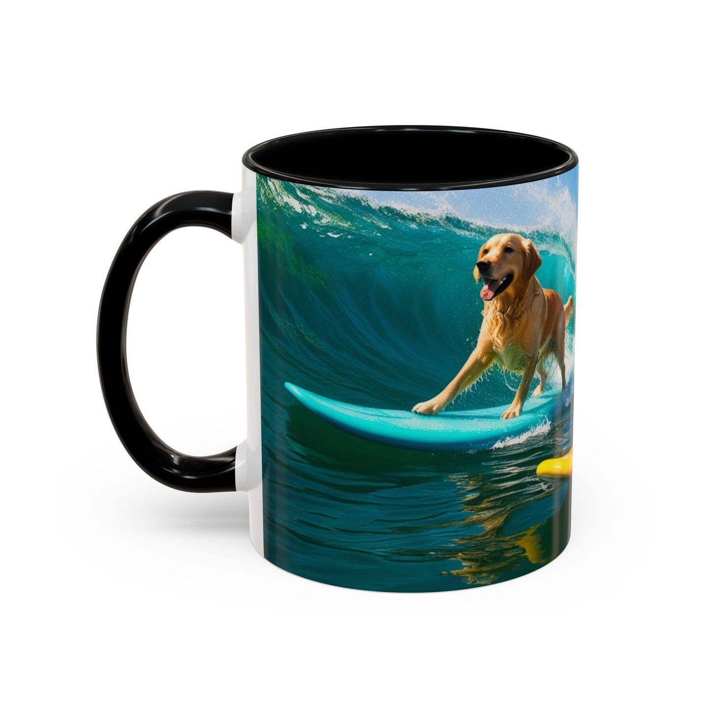 Mug à café Surf Dogs Accent - Cadeau idéal pour les amoureux des chiens