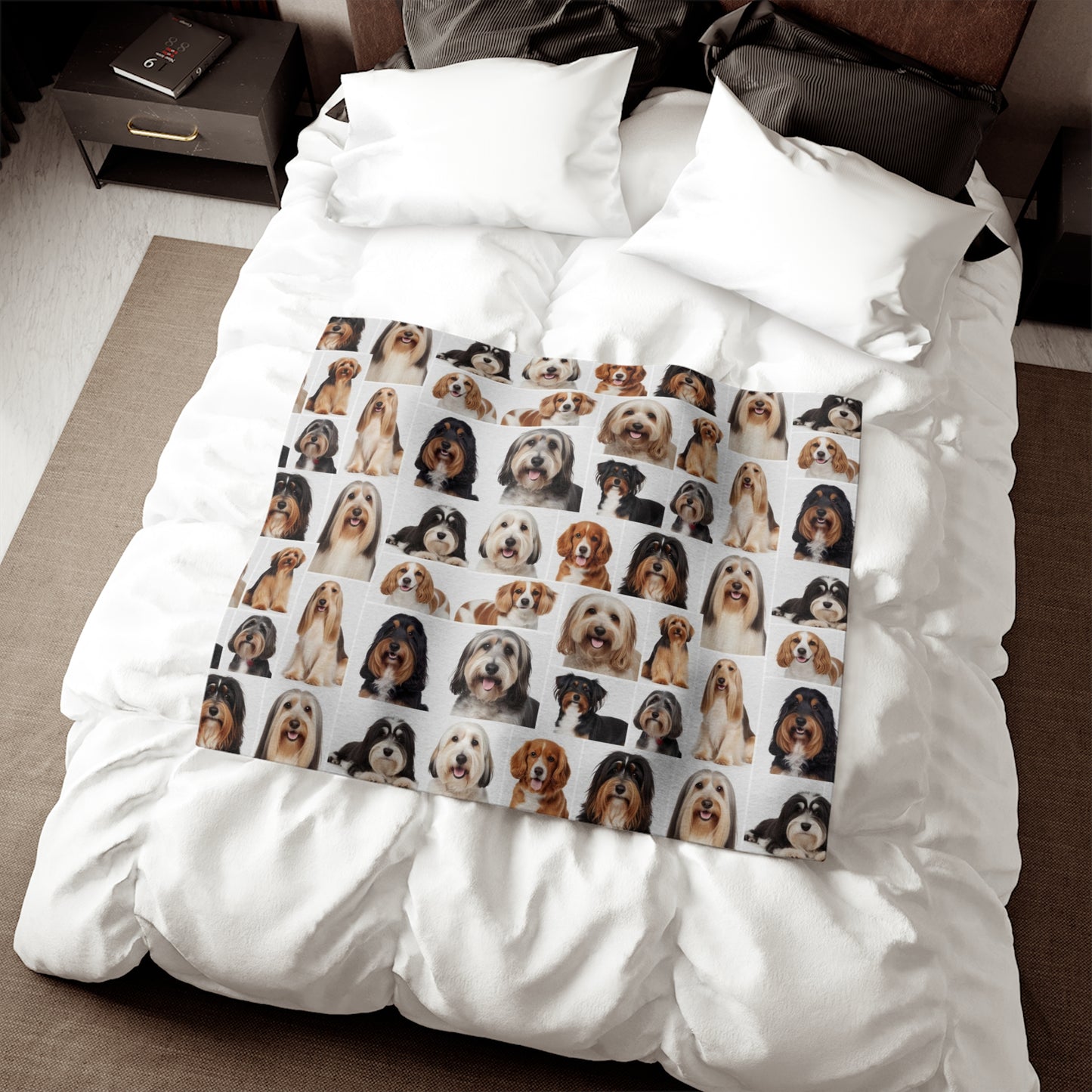 Longhaired Dogs Sweatshirt Blanket