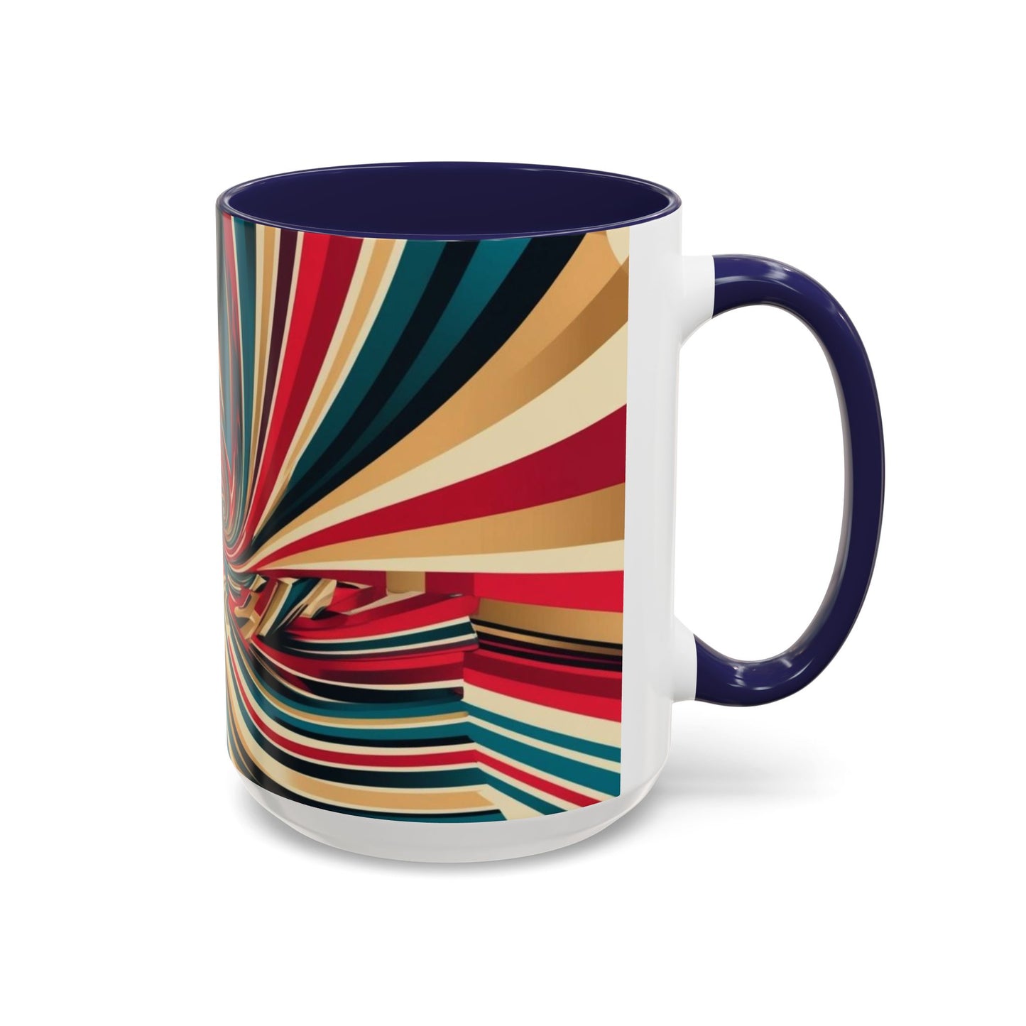 Optical Illusion Accent Mug – Ceramic Coffee Cup
