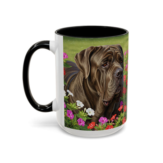 Taza con detalles de mastín napolitano: el regalo perfecto para los amantes de los perros.