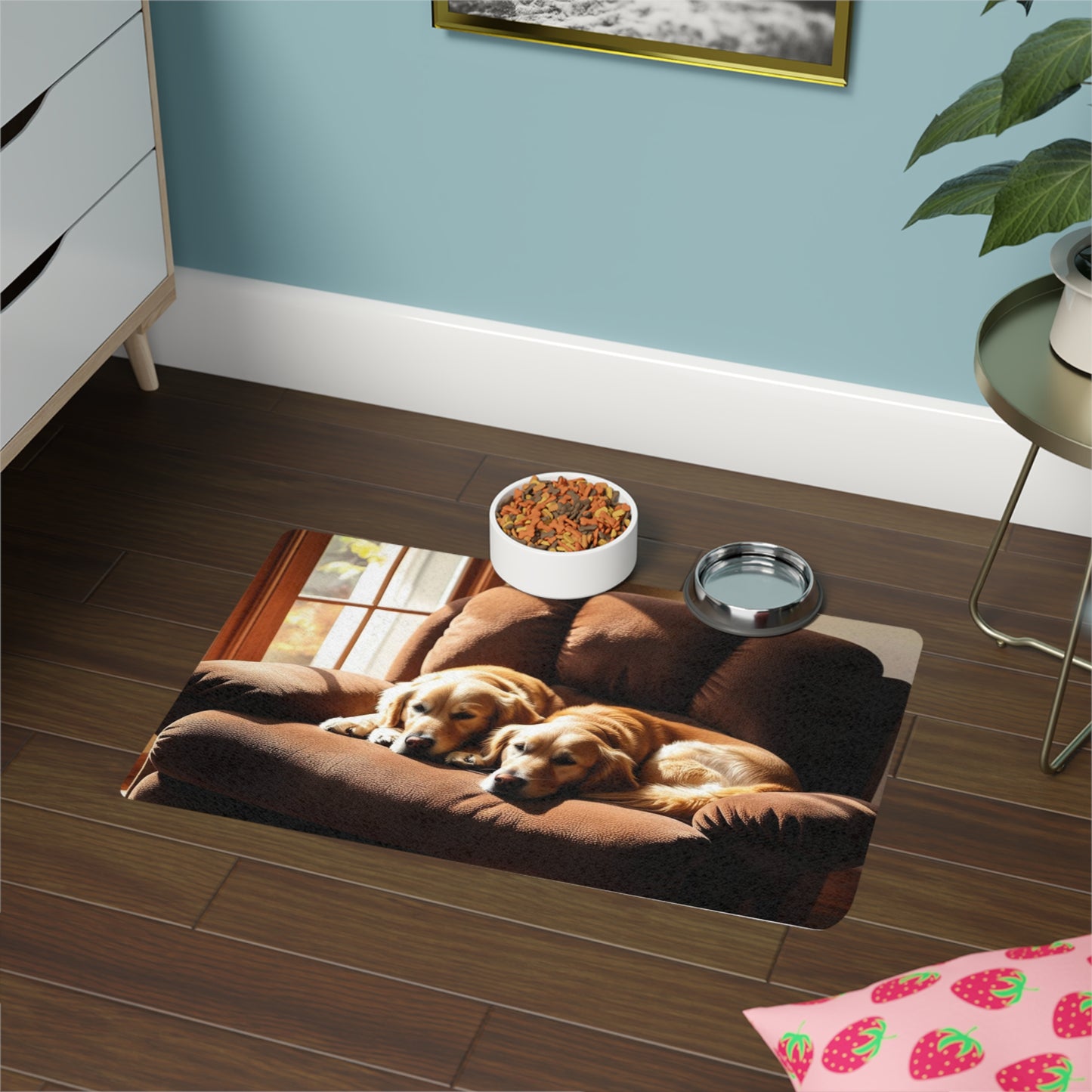 Pet Food Mat (12x18) - Recliner Dogs