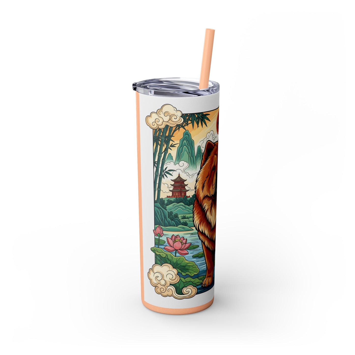 Skinny Tumbler with Straw – 20 oz Stainless Steel Cup
