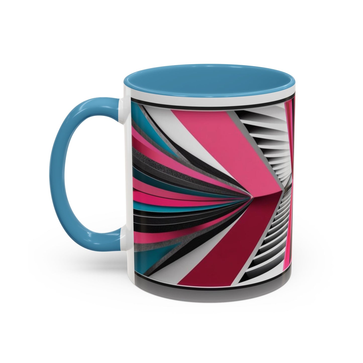 Optical Illusion Accent Mug – Ceramic Coffee Cup
