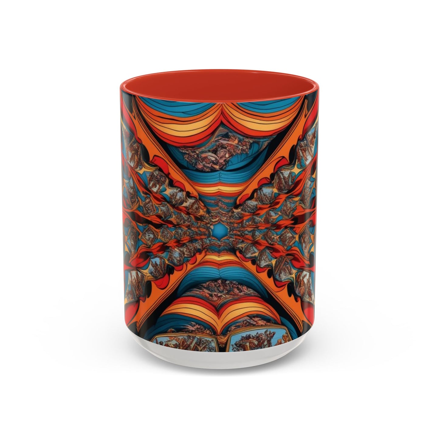 Optical Illusion Accent Mug – Ceramic Coffee Cup