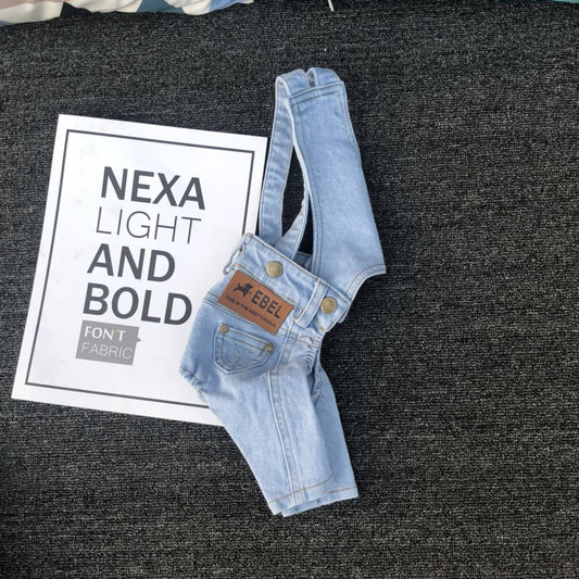Dog Pants Denim Overalls (light blue)