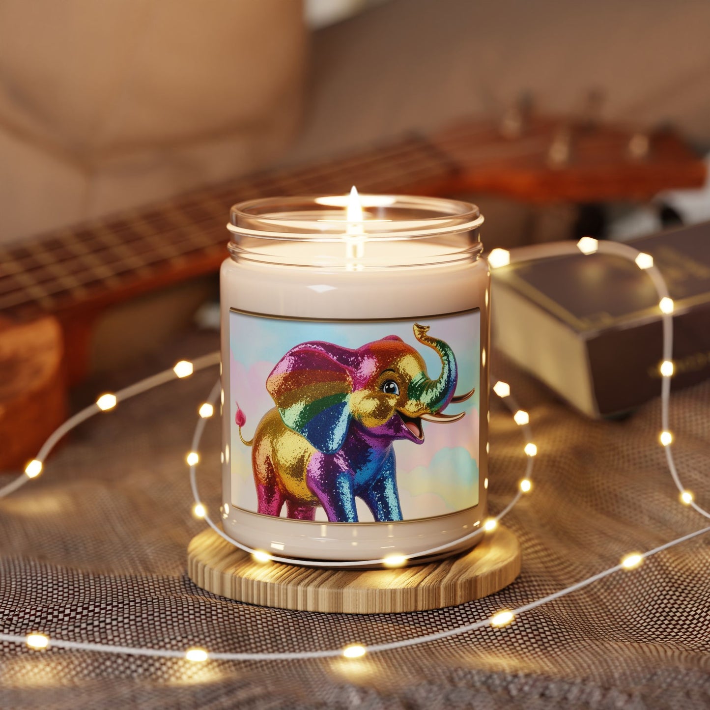 Rainbow Elephant- Scented Soy Candle, 9oz