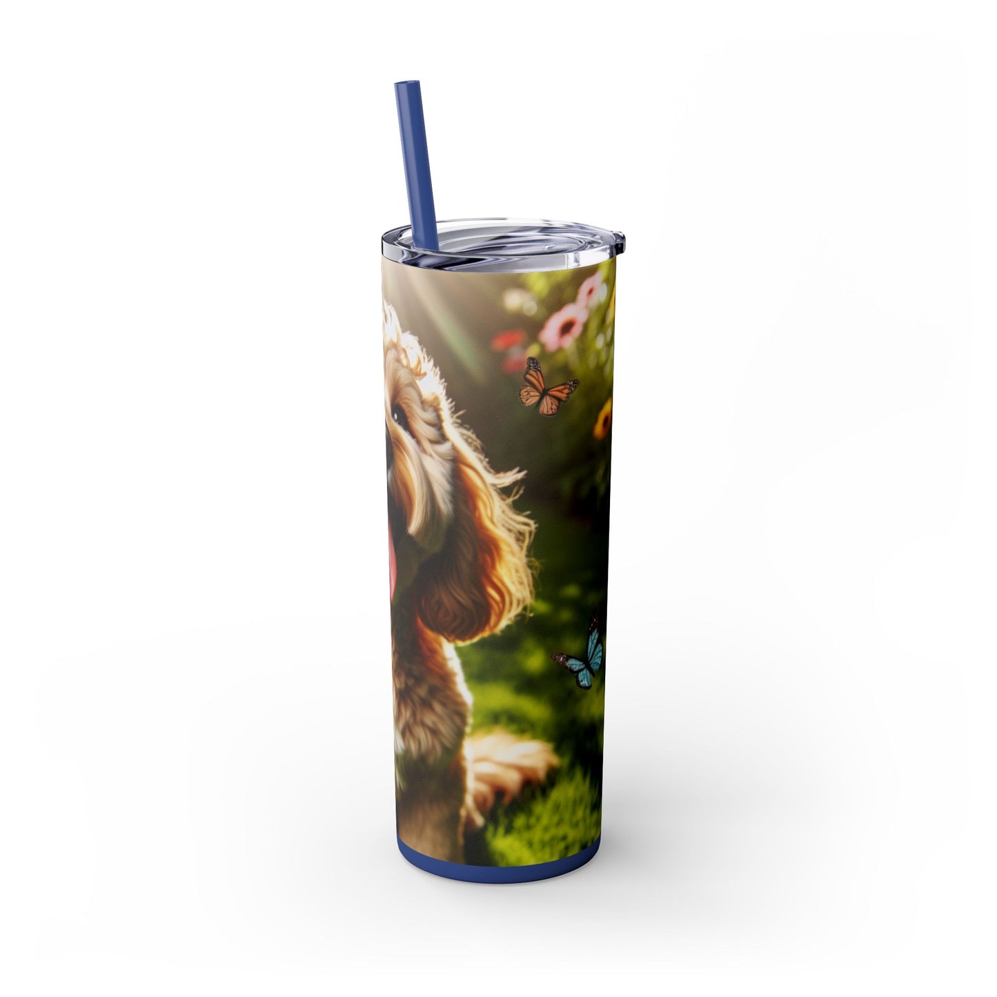 Skinny Tumbler with Straw – 20 oz Stainless Steel Cup