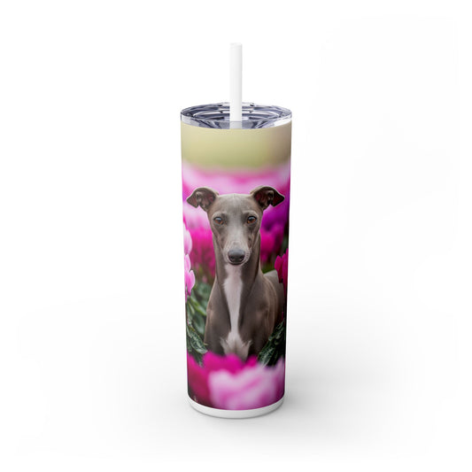 Italian Greyhound Tumbler with Straw, 20oz