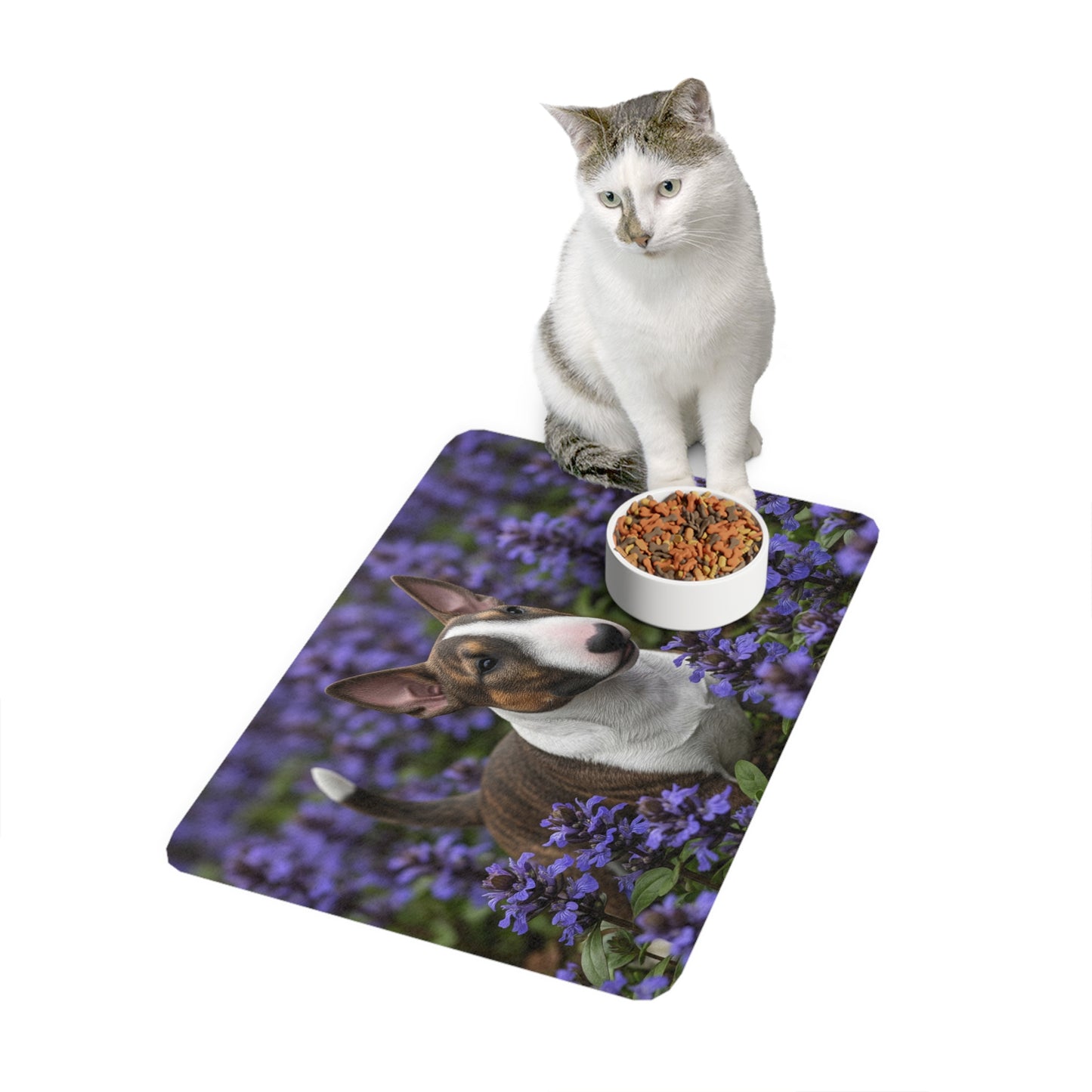 Pet Food Mat (12x18) - Miniature Bull Terrier