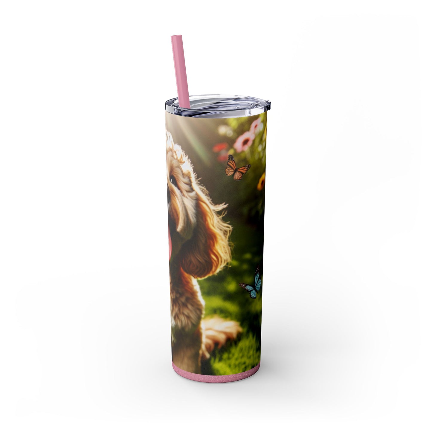 Skinny Tumbler with Straw – 20 oz Stainless Steel Cup
