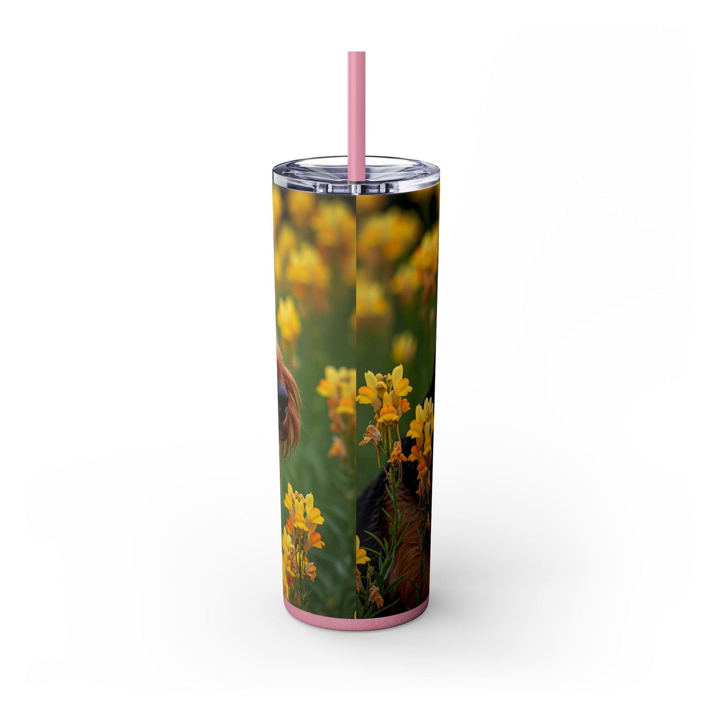 Welsh Terrier Skinny Tumbler with Straw, 20oz