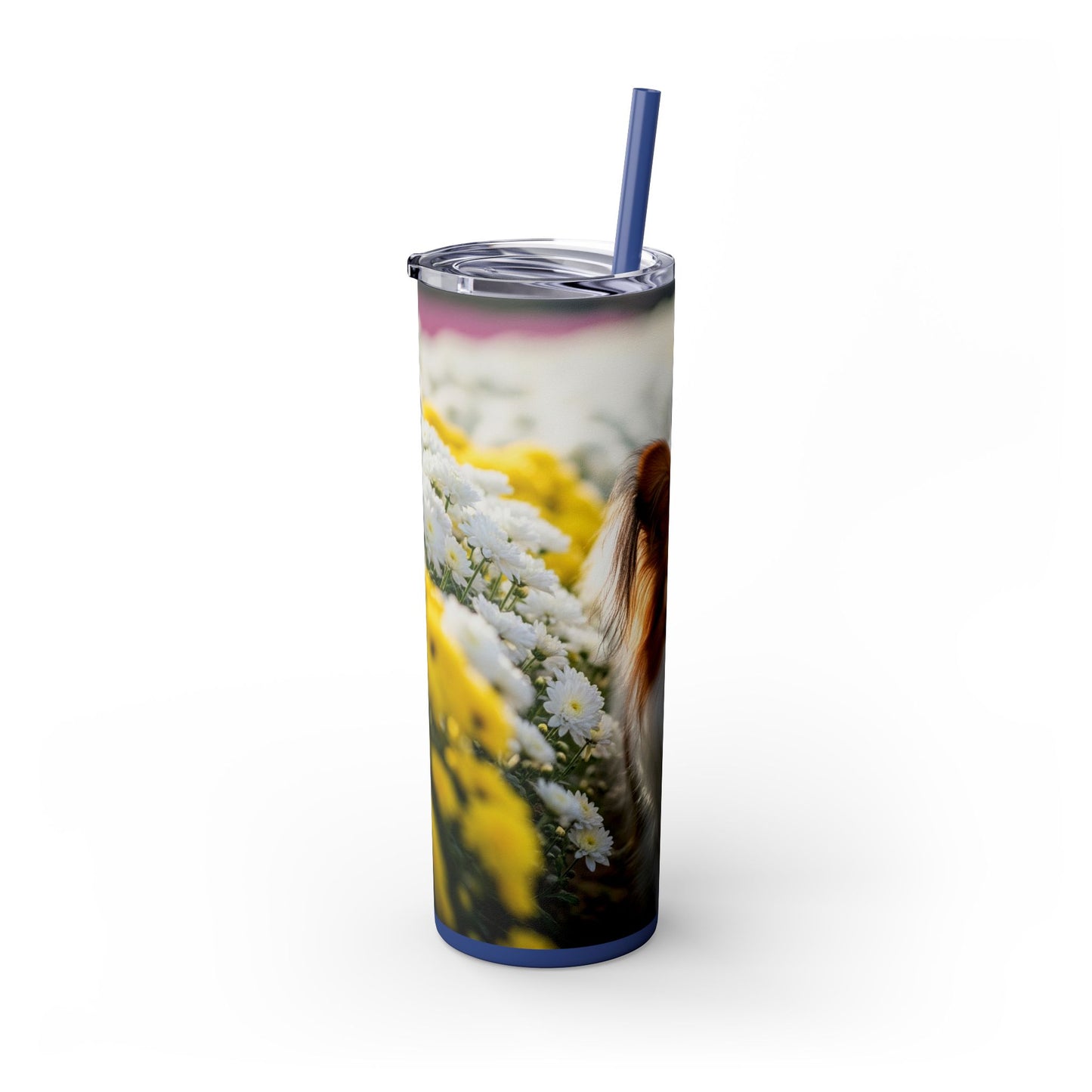 Papillon Skinny Tumbler with Straw, 20oz