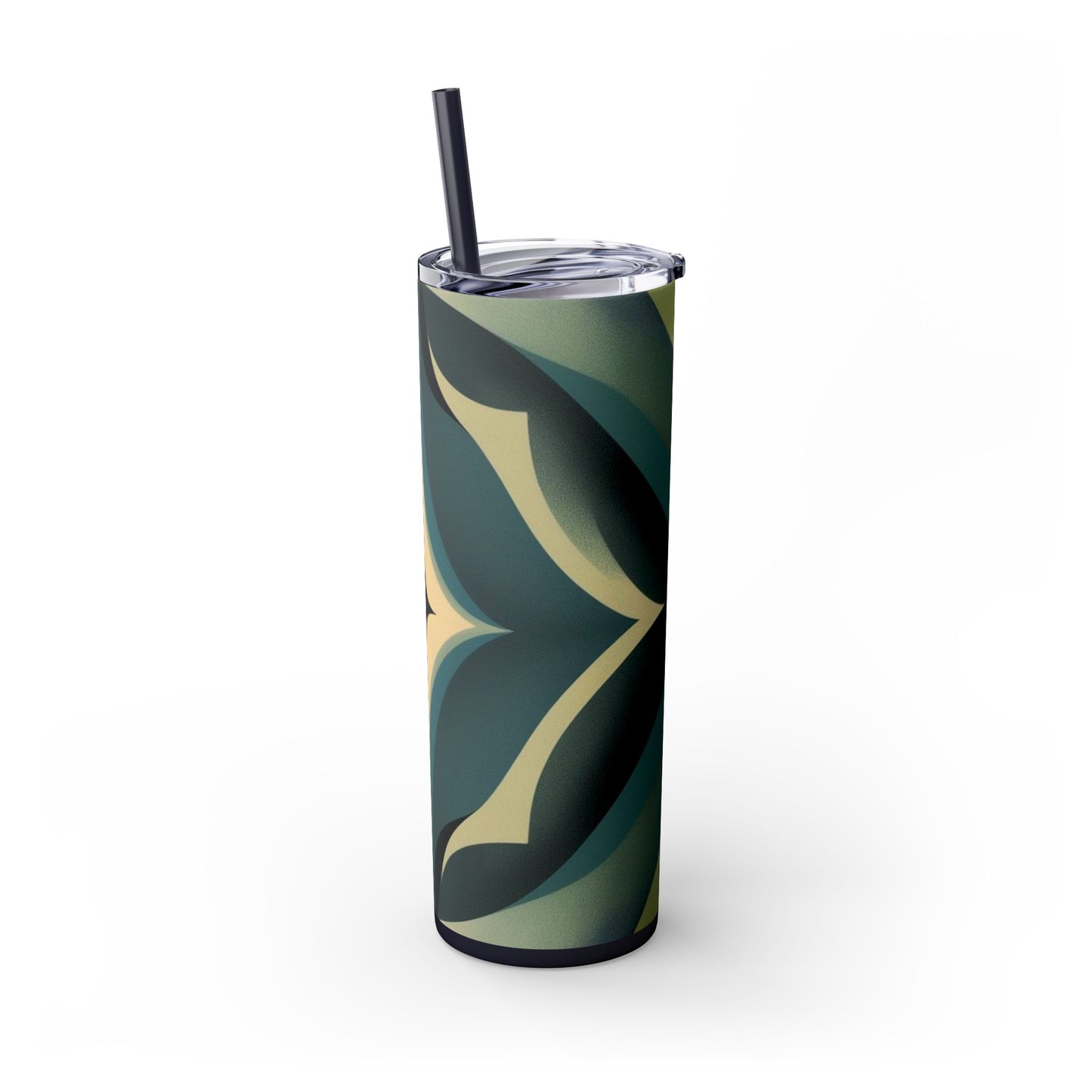 Optical Illusion Skinny Tumbler with Straw, 20oz