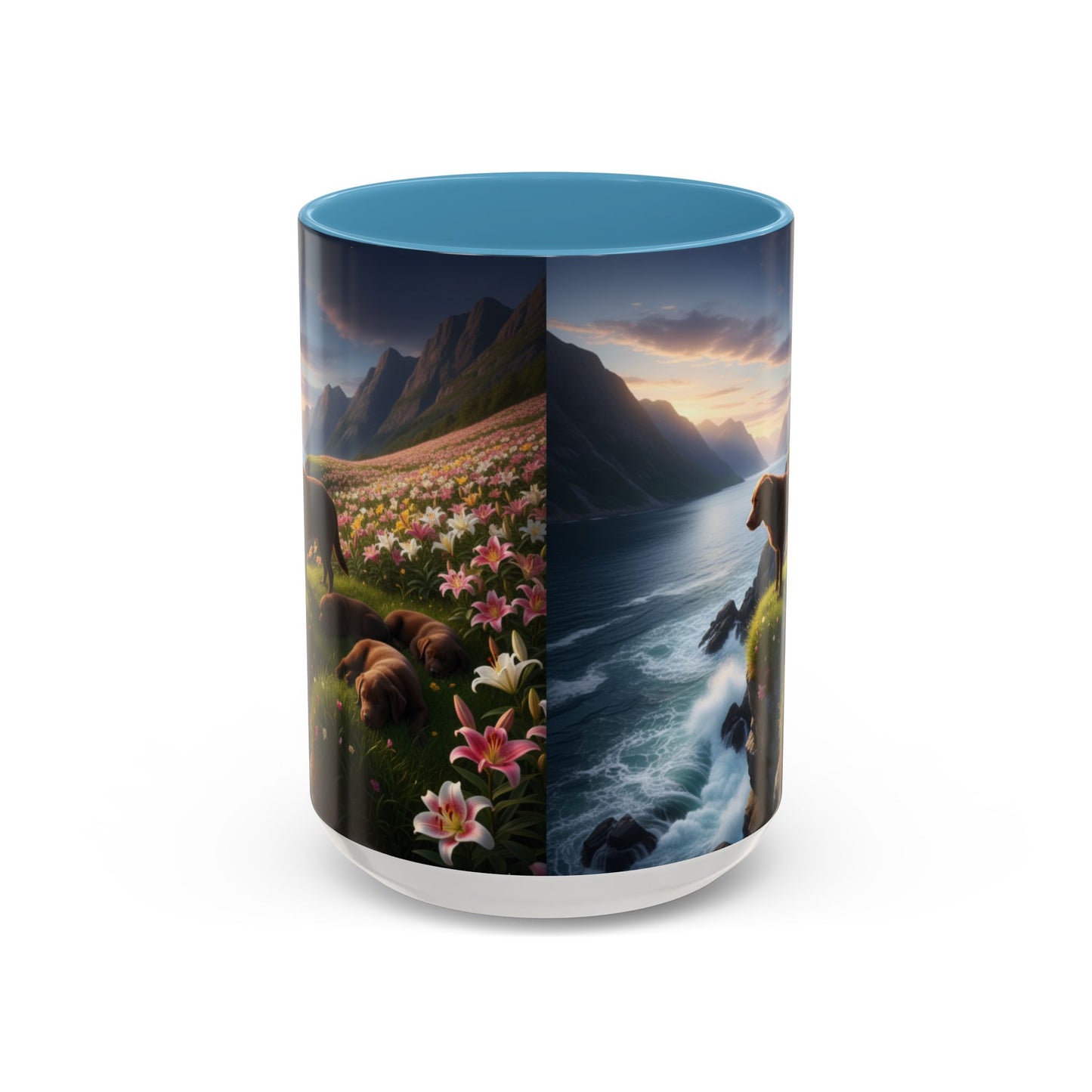 Chocolate Labrador Retriever Accent Mug – Ceramic Coffee Cup