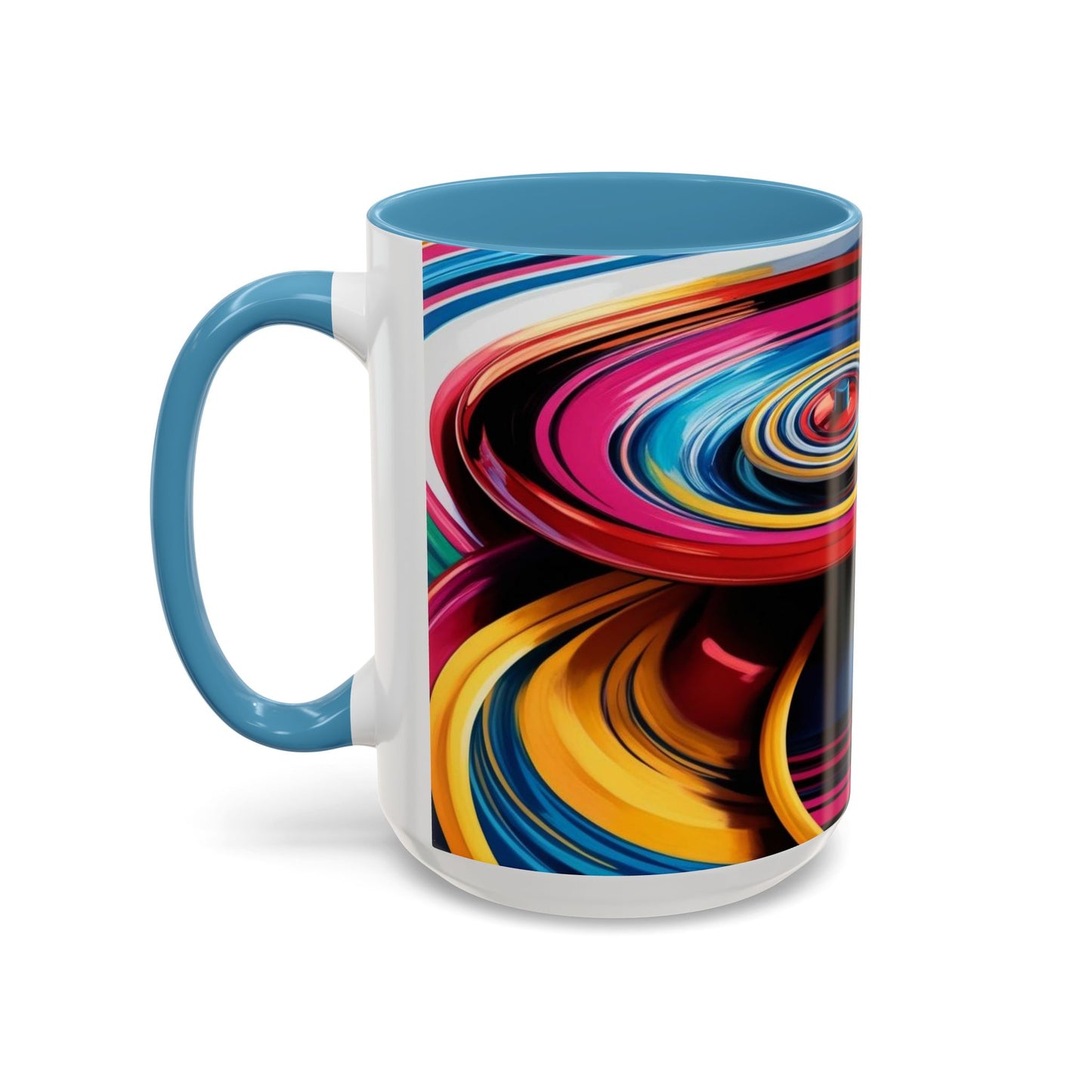 Optical Illusion Accent Mug – Ceramic Coffee Cup