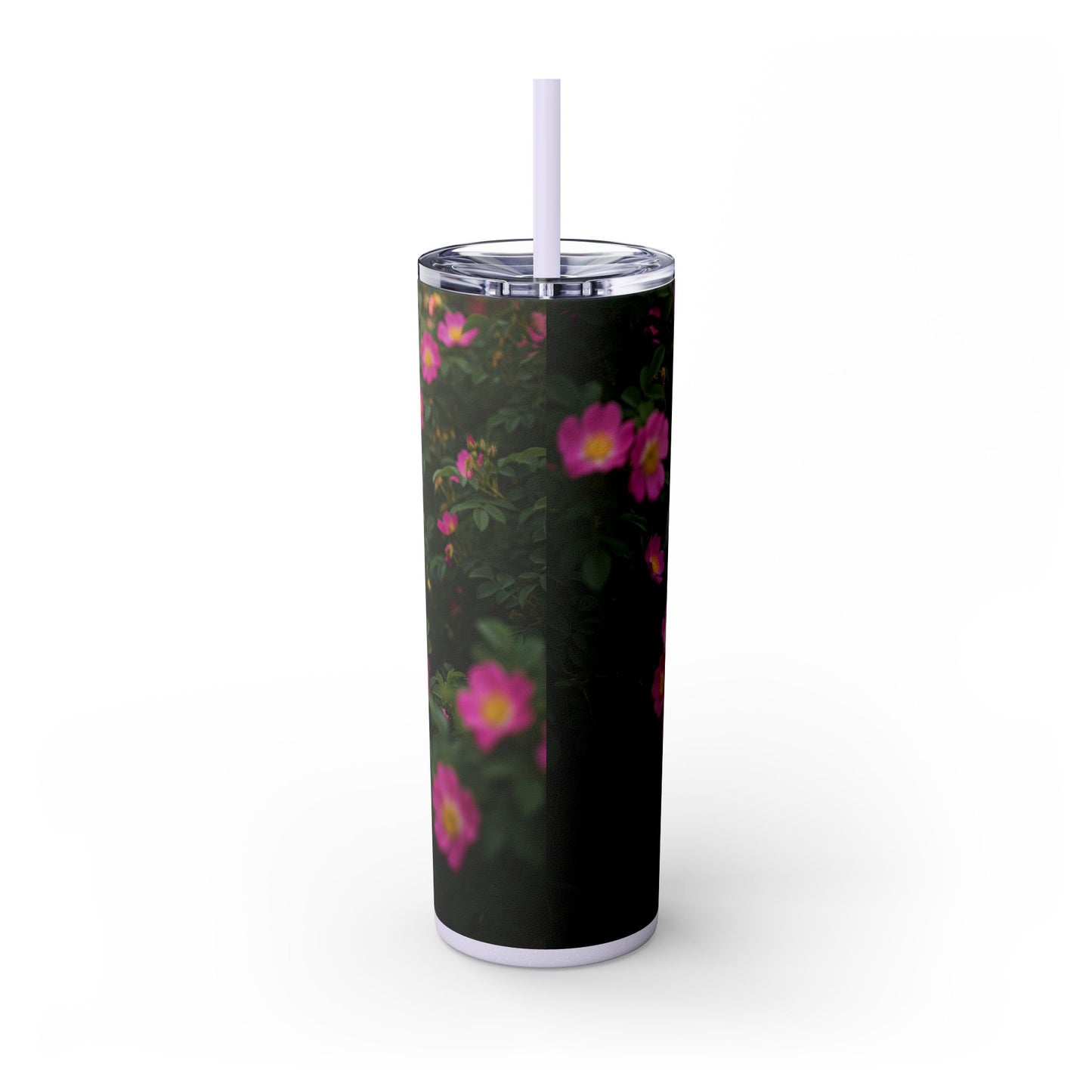 Old English Sheepdog Skinny Tumbler with Straw, 20oz