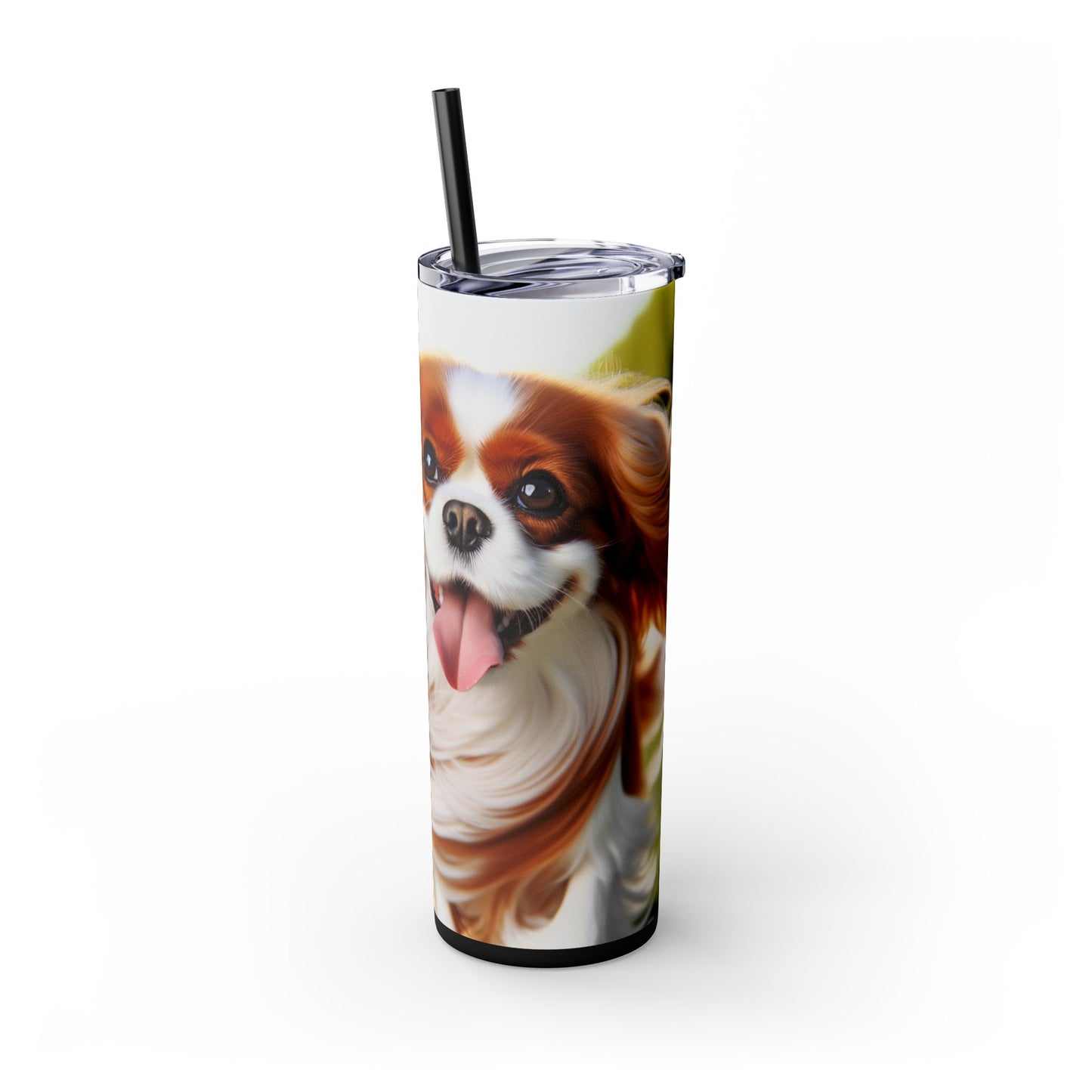 Vaso con pajita para Cavalier King Charles Spaniel, 20 oz