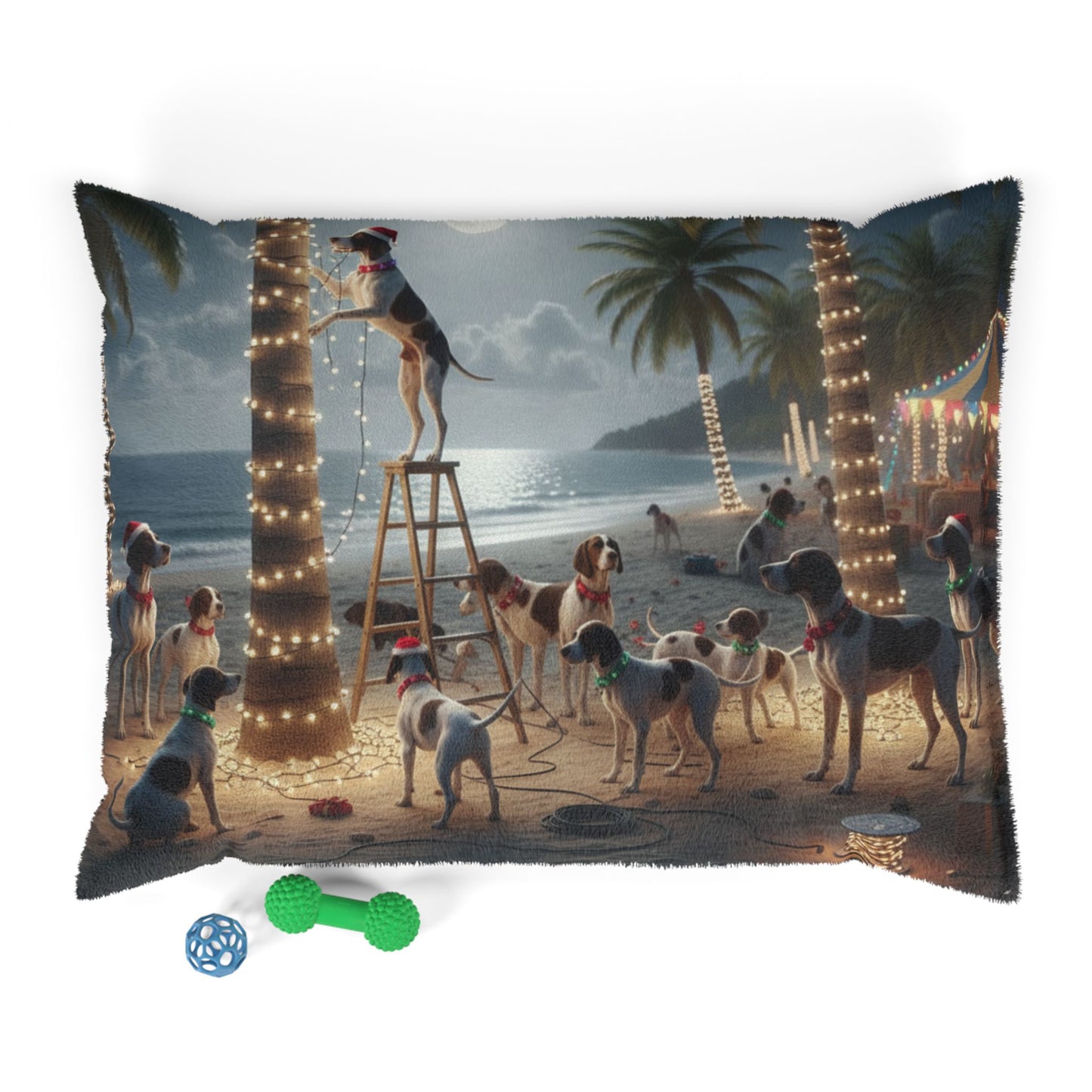 Coastal Holiday Decorating Party Pet Bed