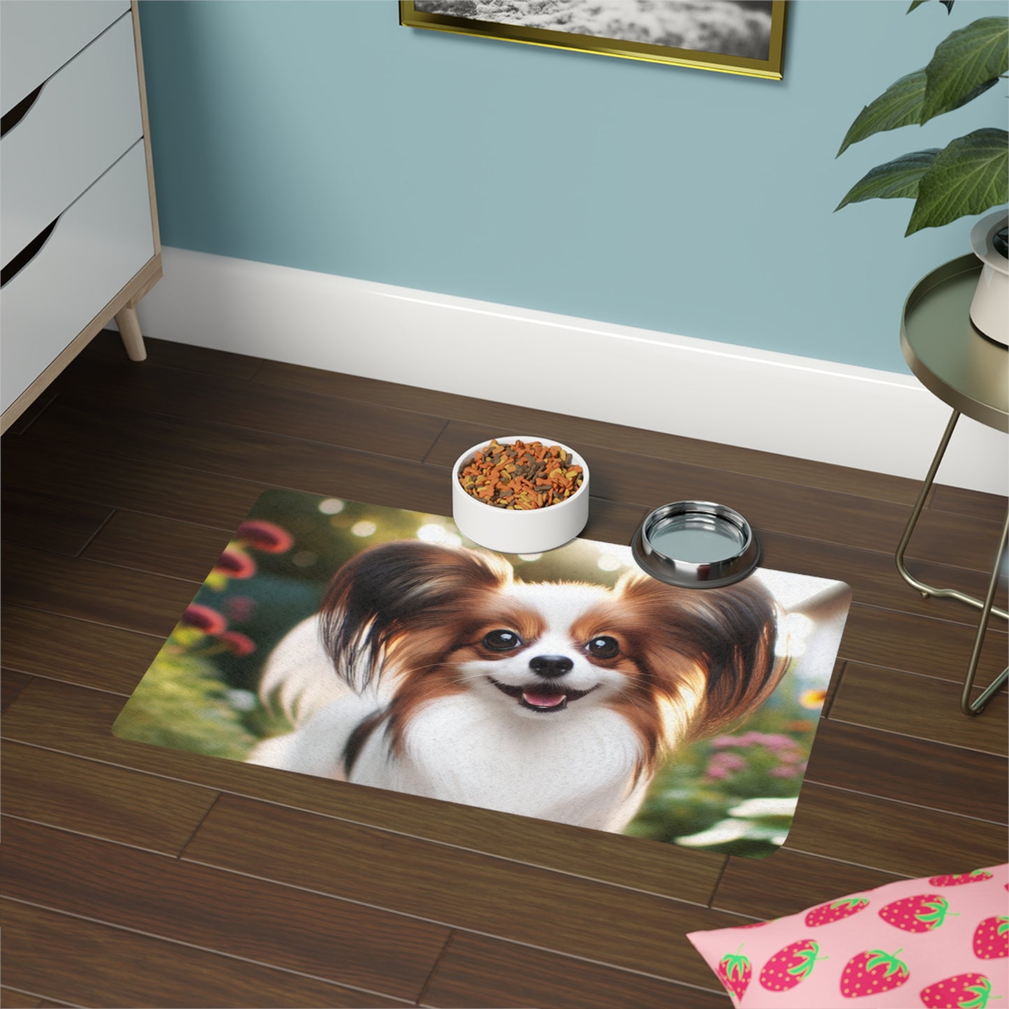 Pet Food Mat (12x18) - Papillon