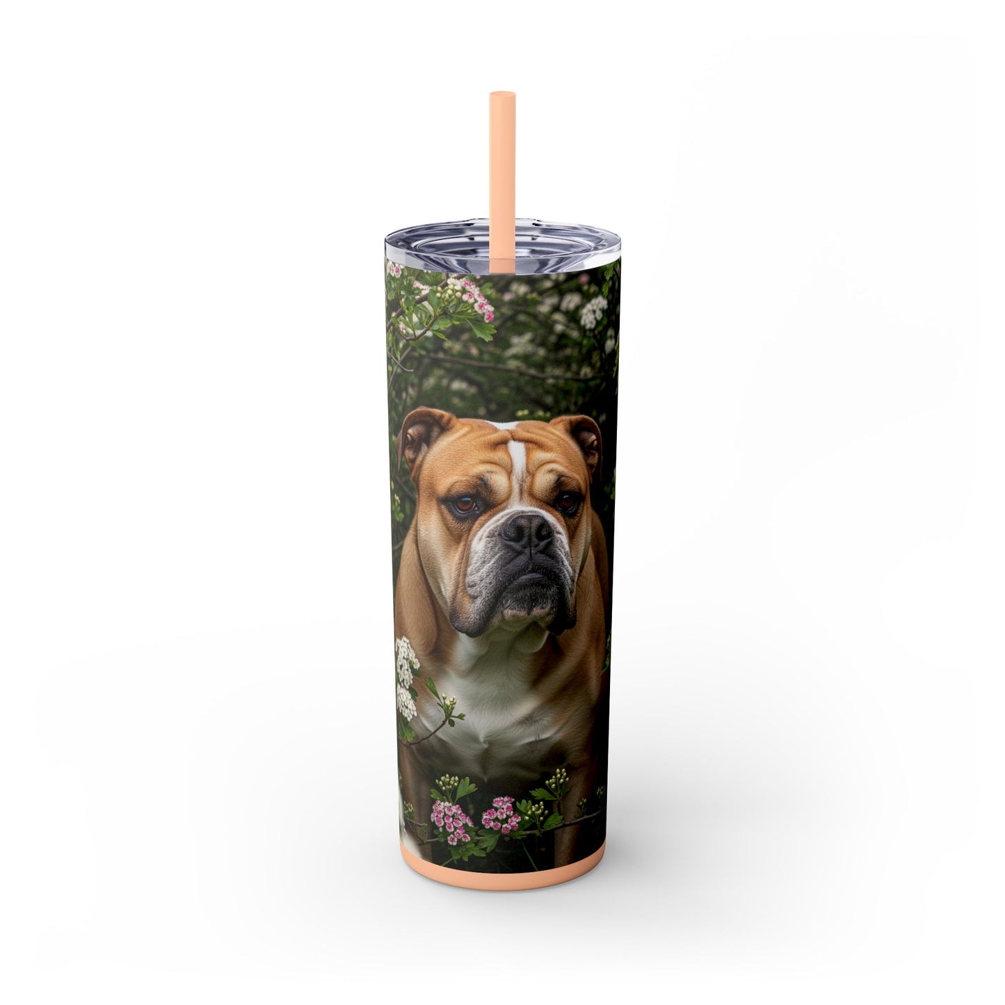 Olde English Bulldogge Tumbler with Straw, 20oz