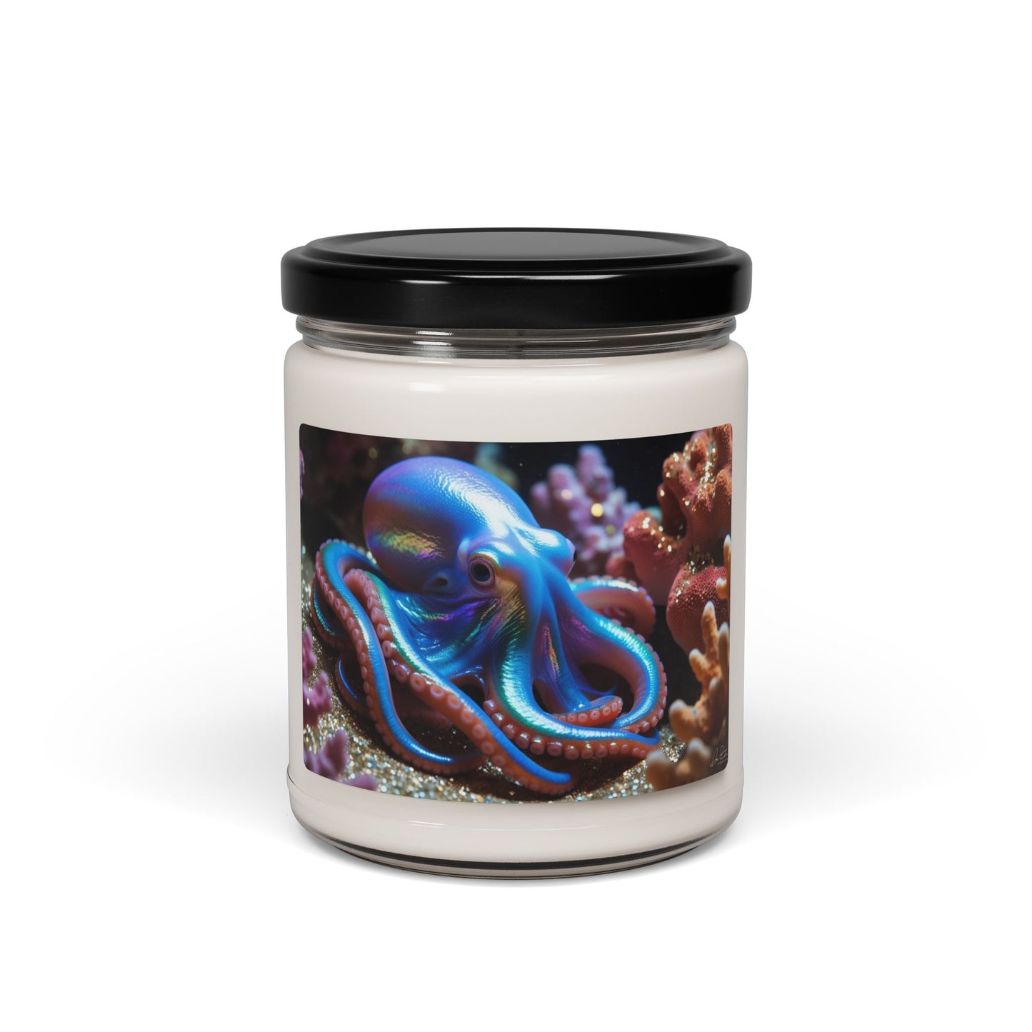 Octopus in Coral- Scented Soy Candle, 9oz