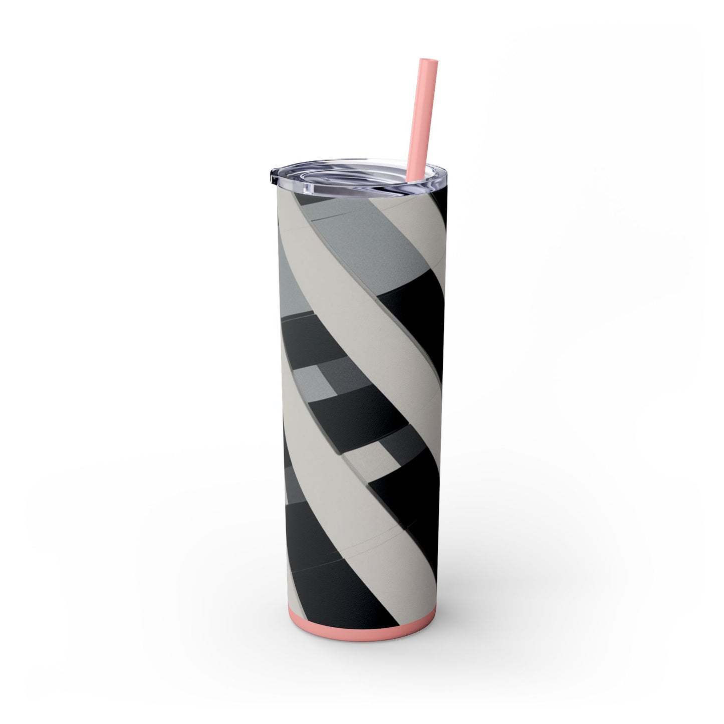 Optical Illusion Skinny Tumbler with Straw, 20oz