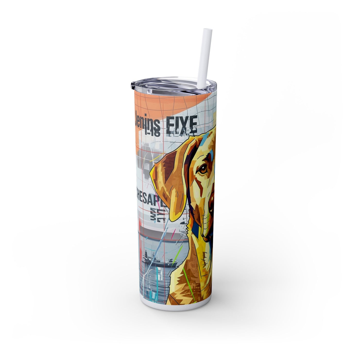 Skinny Tumbler with Straw – 20 oz Stainless Steel Cup