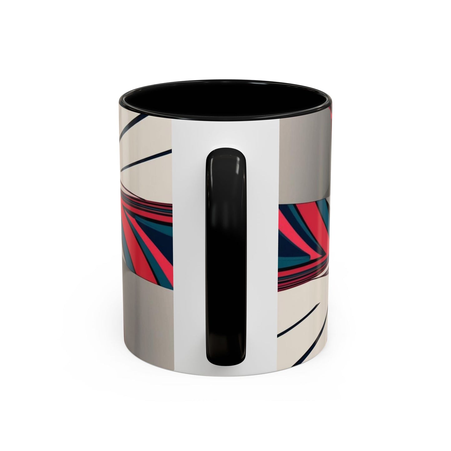 Optical Illusion Accent Mug – Ceramic Coffee Cup