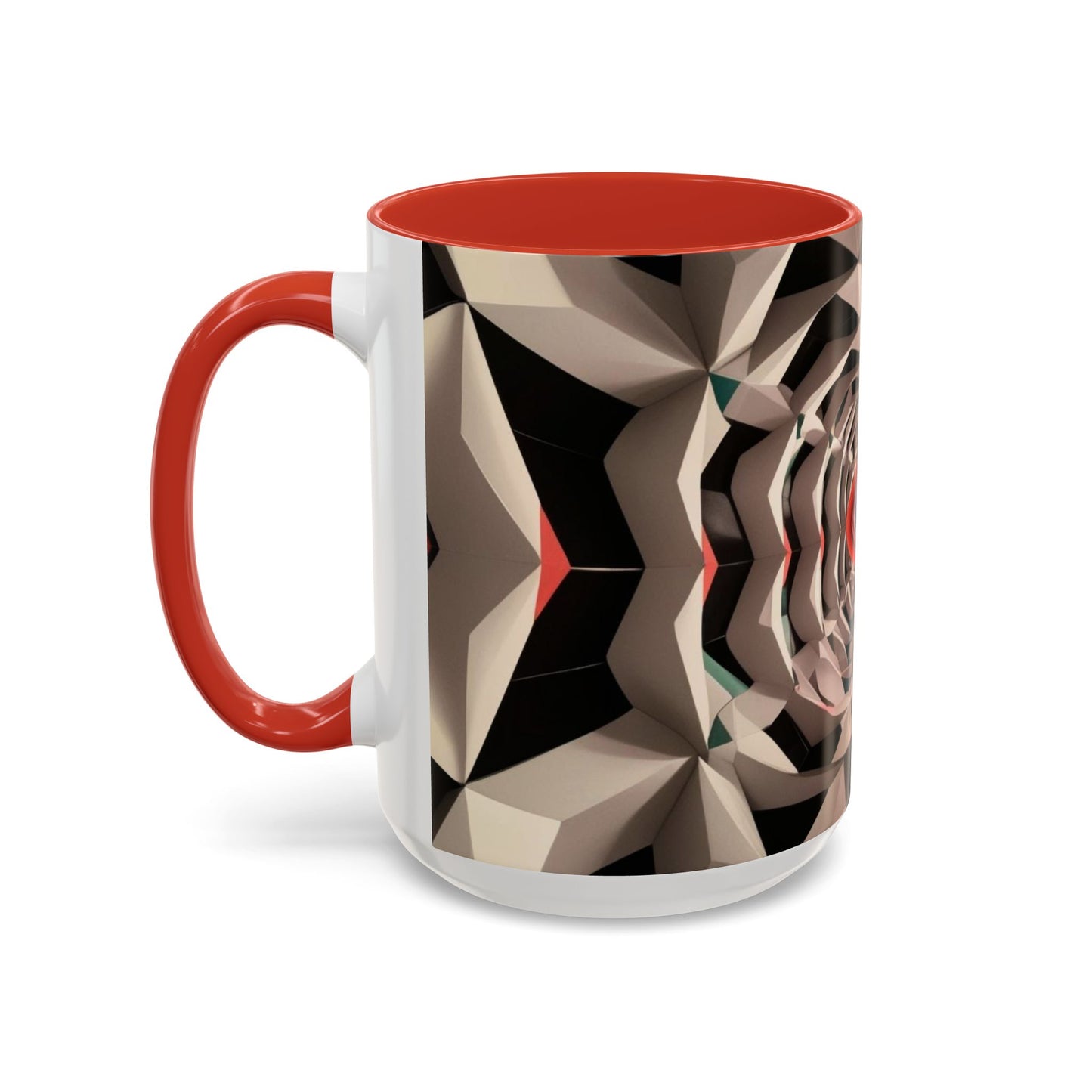 Optical Illusion Accent Mug – Ceramic Coffee Cup