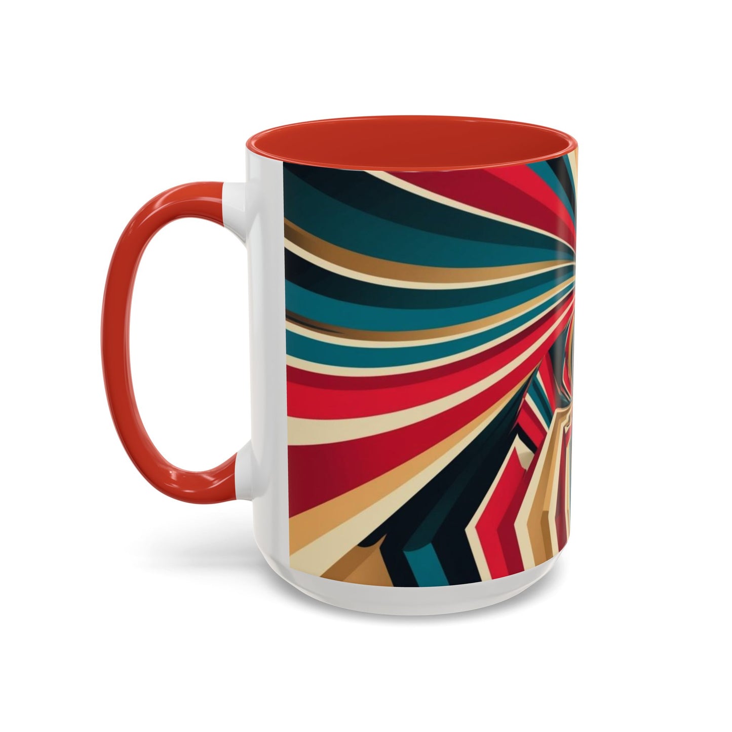 Optical Illusion Accent Mug – Ceramic Coffee Cup