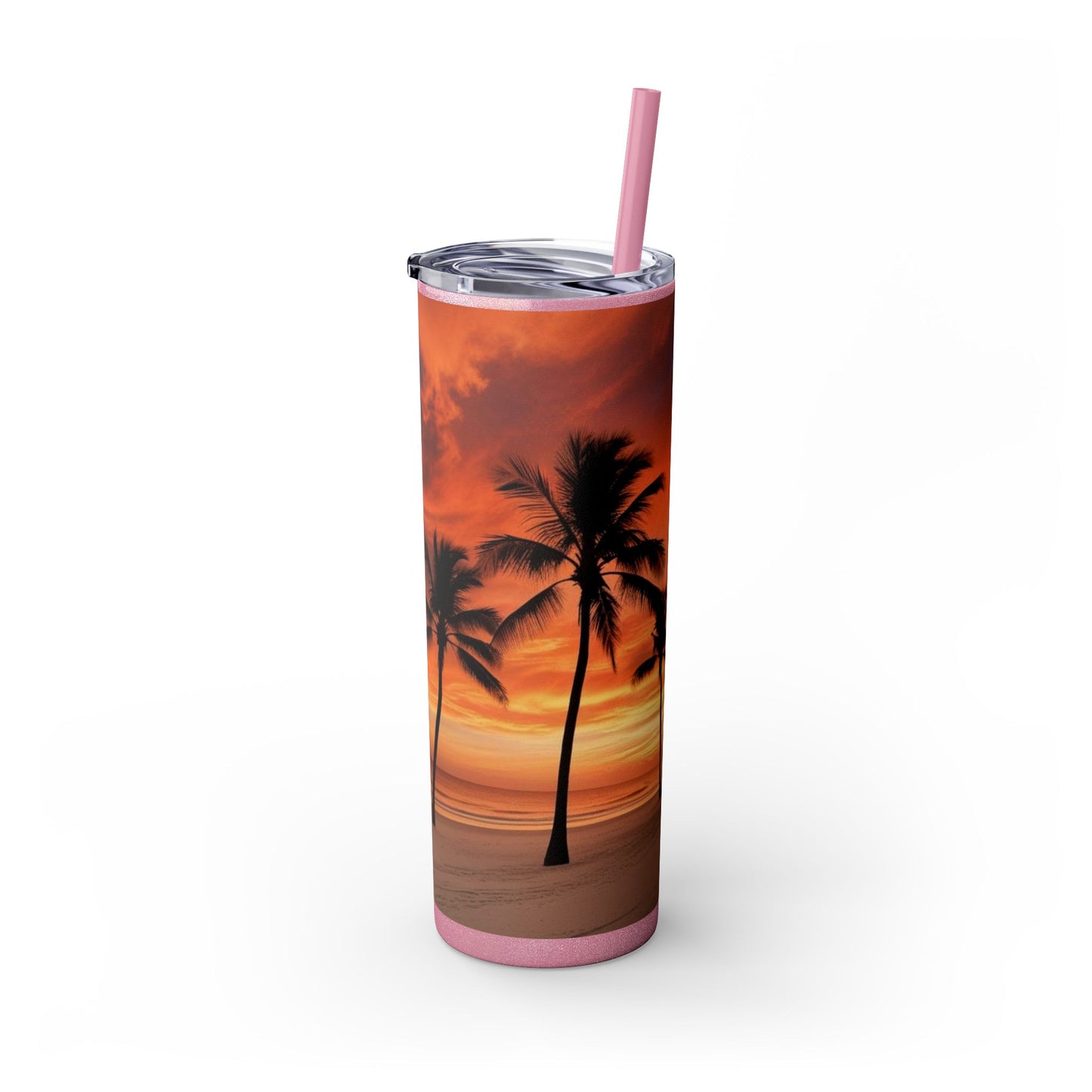 Brilliant Sunrise Skinny Tumbler with Straw, 20oz