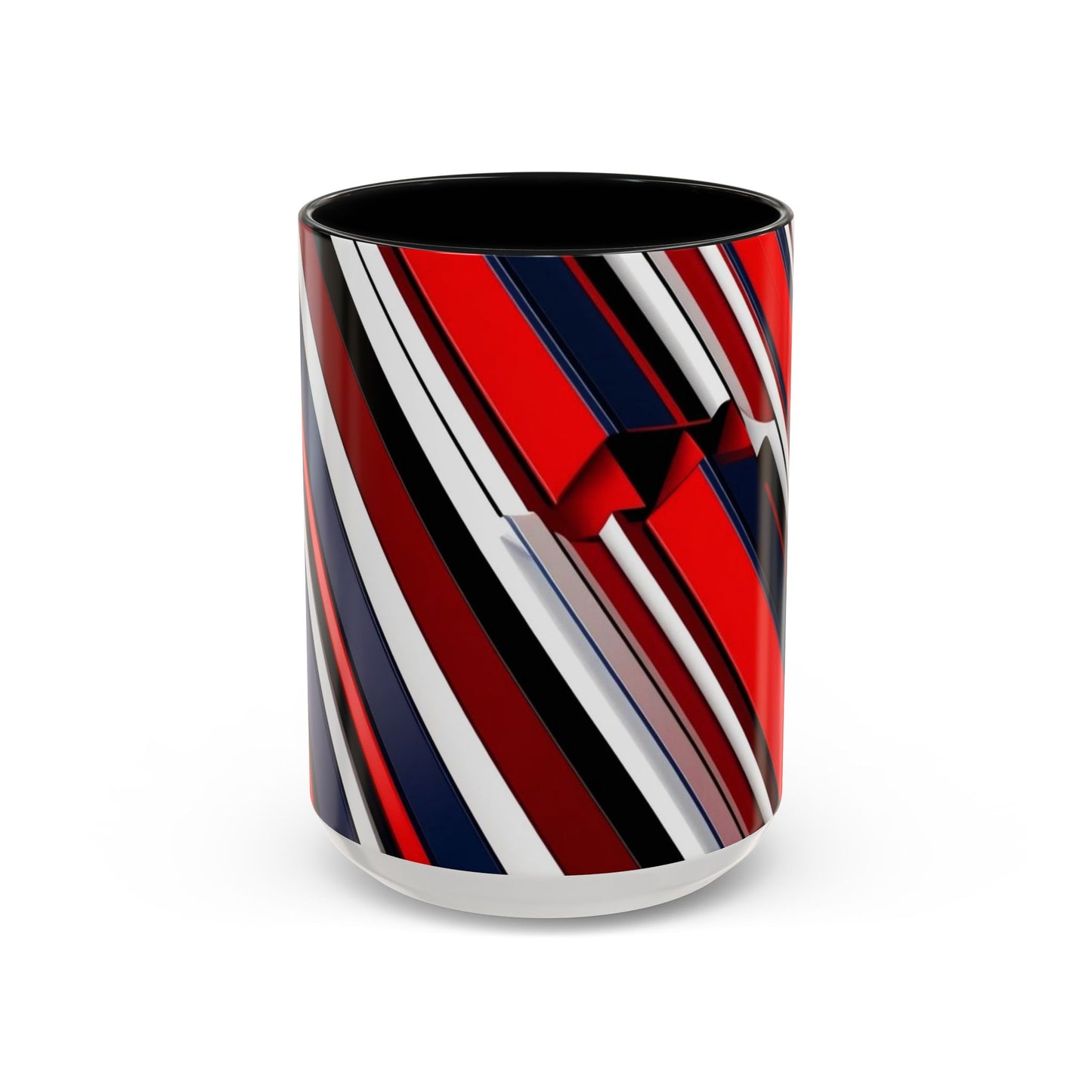 Optical Illusion Accent Mug – Ceramic Coffee Cup