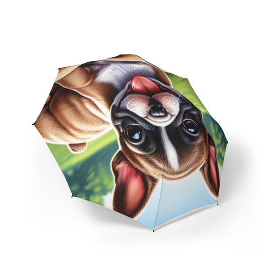 French Bulldog Semi-Automatic Foldable Umbrella