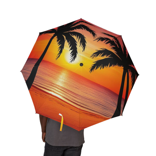 Brilliant Sunrise Semi-Automatic Foldable Umbrella