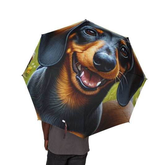 Dachshund Semi-Automatic Foldable Umbrella
